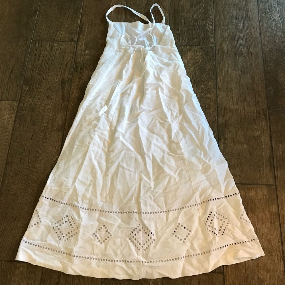 Madewell White Midi Dress with Eyelet Hem - Picture 4 of 5